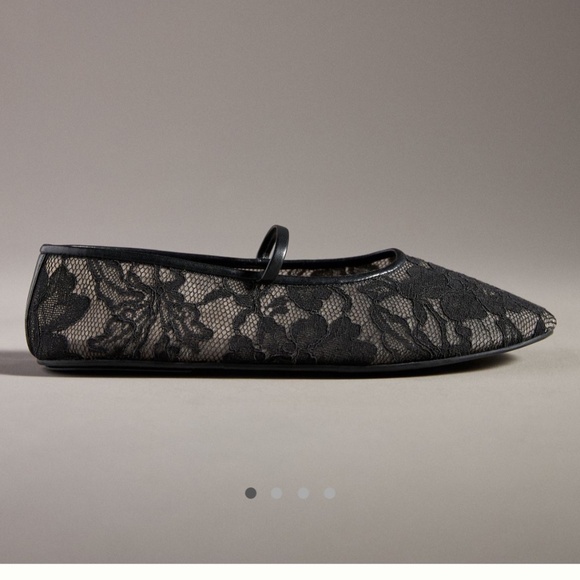 Anthropologie Jeffrey Campbell Swan Lake Lace Flats - Picture 2 of 4